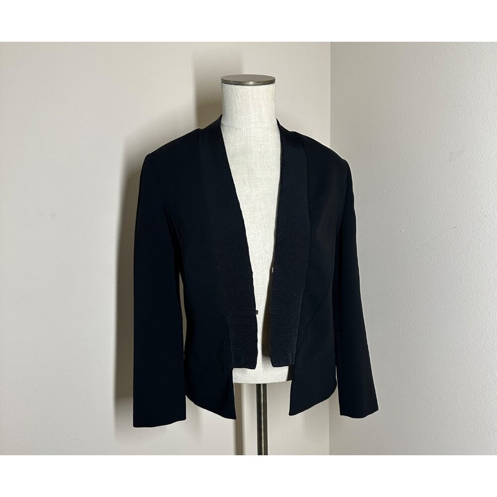 Karen Millen Blazer Womens Size 4 Black Classic Minimalist Capsule Work Office